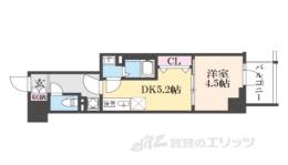 エステムコート京都ステーション２間取り図面
