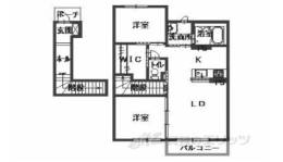 ラフィーネ三室参番館Ｂ間取り図面