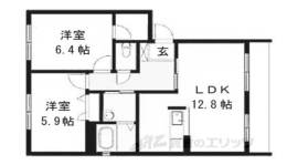 フルール櫟本Ｂ間取り図面