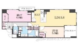 ジオ御所南　河原町二条間取り図面