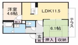メゾン・ソレイユＢ間取り図面