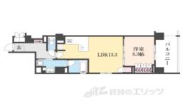 リーガル京都堀川中立売２間取り図面