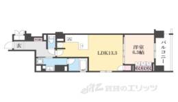 リーガル京都堀川中立売２間取り図面