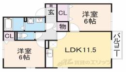 プランドール賀茂Ｂ棟間取り図面