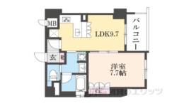 リーガル京都堀川五条通り２間取り図面