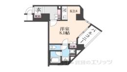 リーガル京都堀川五条通り２間取り図面
