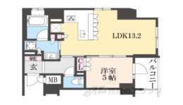 リーガル京都堀川五条通り２間取り図面
