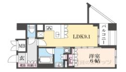 リーガル京都堀川五条通り２間取り図面