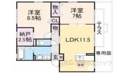 リビングタウン学研都市Ｆ棟間取り図面