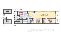 Ｒｅｖｅ御陵Ｅｐ１間取り図面