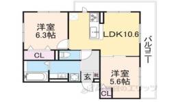 D-ROOM嵯峨嵐山間取り図面