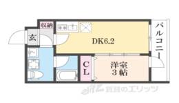 THE GARNET SUITE RESIDENCE 西院２間取り図面