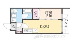 THE GARNET SUITE RESIDENCE 西院２間取り図面