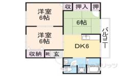 エクレール平城D間取り図面