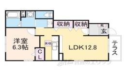 アクティフ　ジェルメ２間取り図面