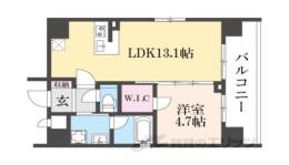 ベラジオレガシー京都河原町２間取り図面