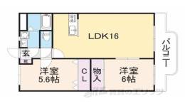 プランドール大和八木２間取り図面
