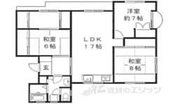 近鉄東生駒ガーデンハイツＫ号棟間取り図面