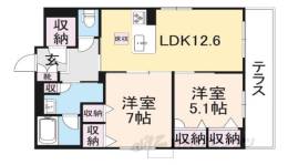 レフィシア西院２間取り図面