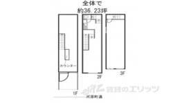 河原町三条上る恵比須町テナント間取り図面