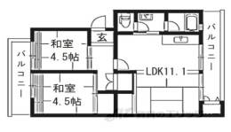 釈尊寺第二団地３３号棟間取り図面