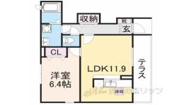 フォンテーヌ柏原１間取り図面
