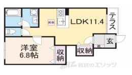 ツインズ北今市Ｓ間取り図面