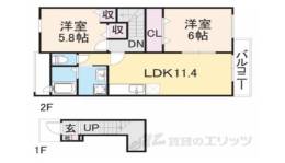 アボンデーレB間取り図面