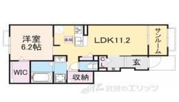 コンコード１間取り図面