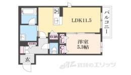 シャーメゾン南田辺間取り図面