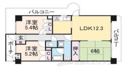 朝日ﾌﾟﾗｻﾞCITY南大和ｳｴｽﾄｳｲﾝｸﾞ間取り図面