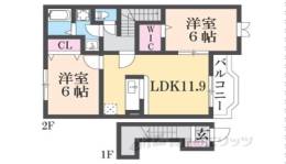 クラールＢ　間取り図面