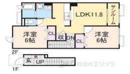 メゾンみやびE間取り図面