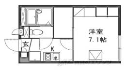 レオパレス大園２間取り図面