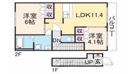 グラスコート２間取り図面