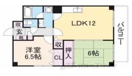 メープルコート中村２間取り図面
