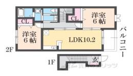 サンライズ福田Ｂ間取り図面
