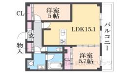 LUXE SHOEI NEYAGAWA MIDORIMACHI間取り図面