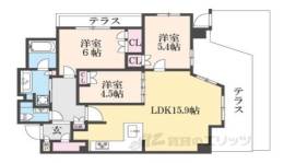 パラドール御所西グランデ間取り図面