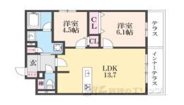 グランディールＡ＆Ｎ出町柳間取り図面
