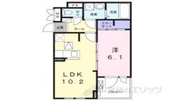 ロン・ボヌール　弁天池公園　２間取り図面
