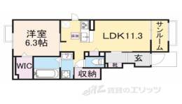 フロンティア長田１間取り図面
