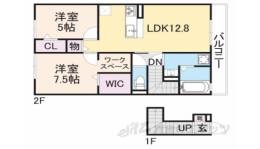 D-ROOM嵯峨間取り図面