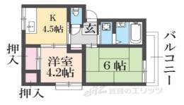 ワールドライフ中田１間取り図面