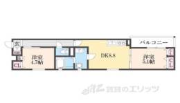 クリエオーレ下神田１間取り図面