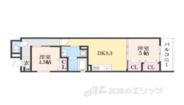 クリエオーレ下神田１間取り図面