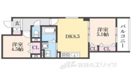 クリエオーレ下神田２間取り図面