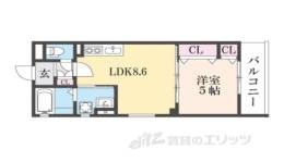 クリエオーレ下神田２間取り図面
