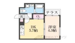THE GARNET SUITE RESIDENCE山科WEST間取り図面