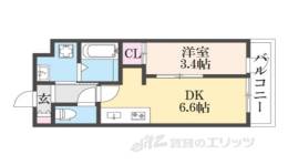 THE GARNET SUITE RESIDENCE山科WEST間取り図面